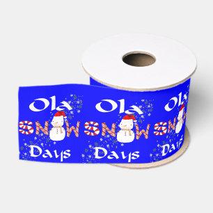 Christmas Decorative Ribbon, Snow Days Snowman  Grosgrain Ribbon