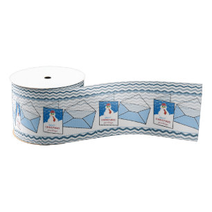 Christmas Decorative Ribbon, Snowman Grosgrain Ribbon