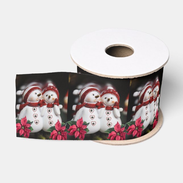 Christmas Decorative Ribbon, Snowman Grosgrain Ribbon (Spool)