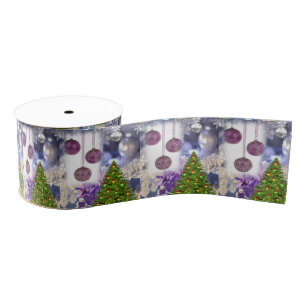 Christmas Decorative Ribbon, Snowman Grosgrain Ribbon