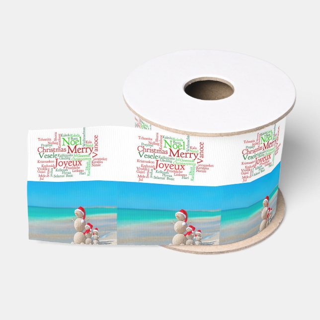 Christmas Decorative Ribbon, Snowman Grosgrain Ribbon (Spool)