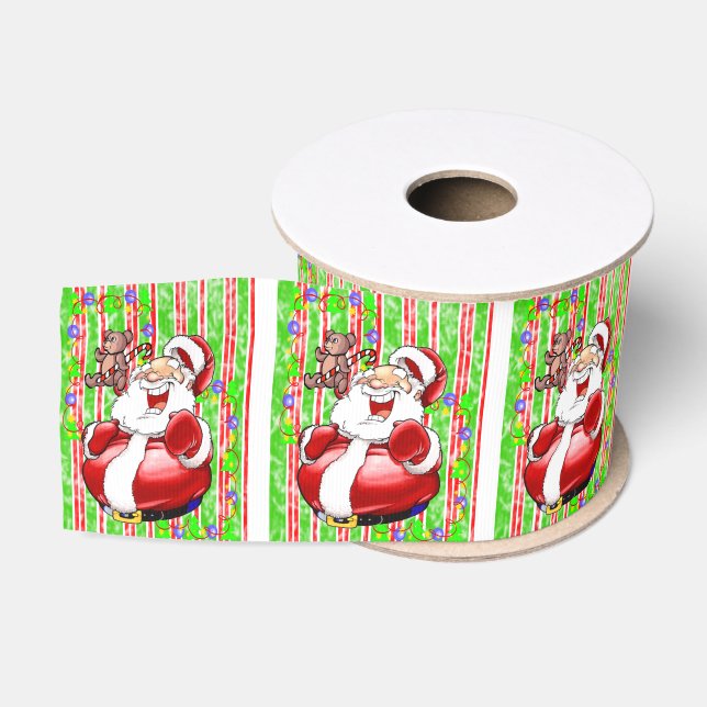 Christmas Decorative Ribbon, Teddy Bear Grosgrain Ribbon (Spool)
