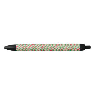 Christmas Decorative Stripes Black Ink Pen
