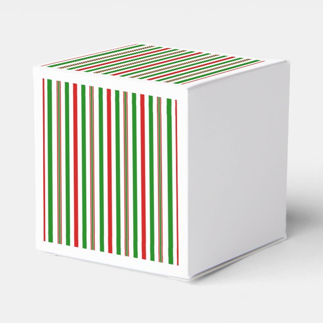 Christmas Decorative Stripes Favor Box (Back Side)
