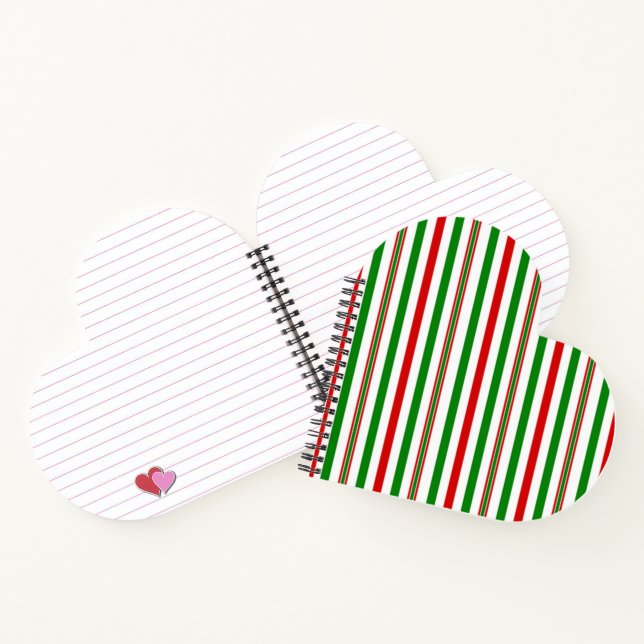 Christmas Decorative Stripes Notebook (Inside)