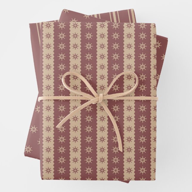 Christmas Decorative Stripes Wrapping Paper Set  (In situ)