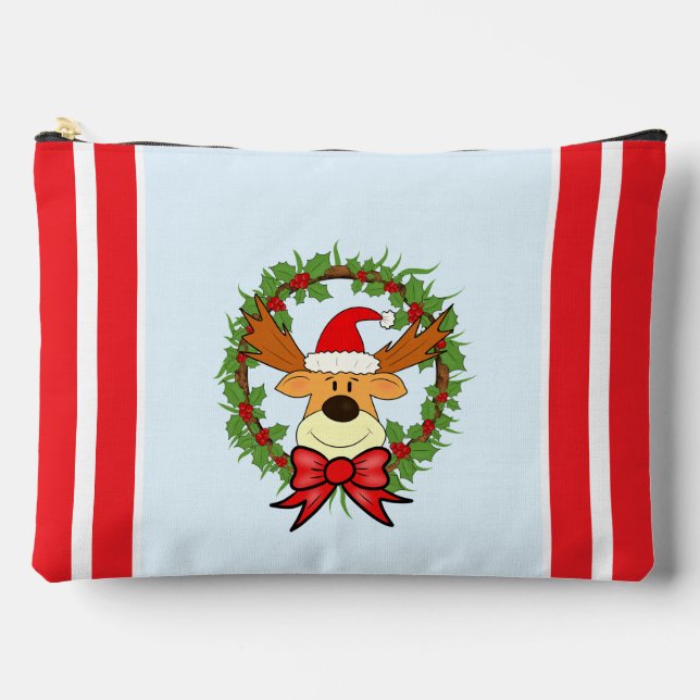 Christmas deer accessory pouch (Front)
