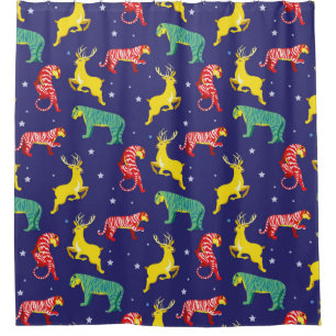 Christmas deer and tiger. Colour trends!_
