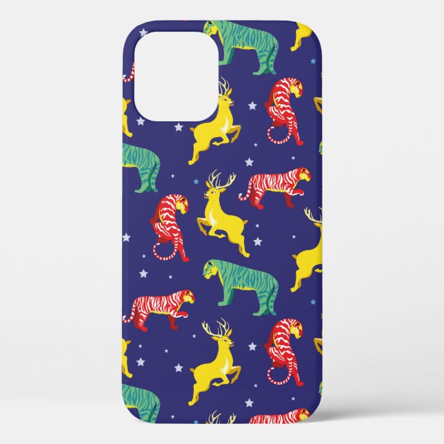 Christmas deer and tiger. Colour trends!_ Case-Mate iPhone Case (Back)