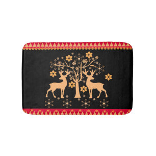 Christmas deer bath mat