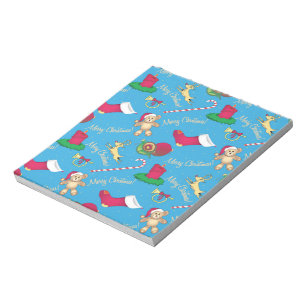 Christmas deer,bear and candle notepad