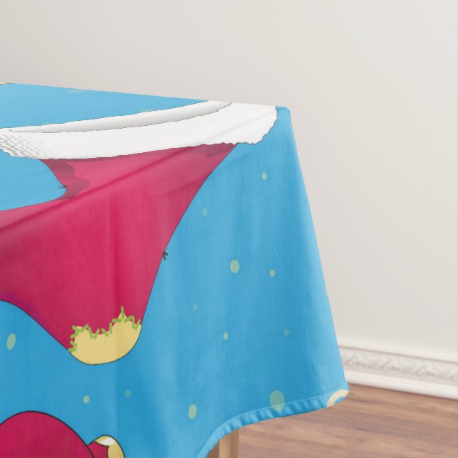 Christmas deer,bear and candle tablecloth (In Situ)