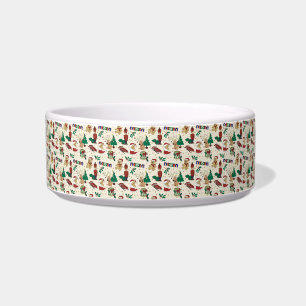 Christmas deer,bear,cat and Nutcracker Bowl