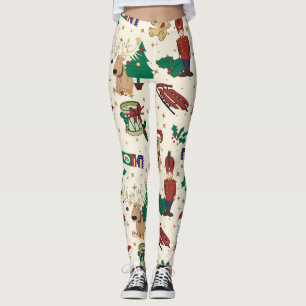 Christmas deer,bear,cat and Nutcracker Leggings