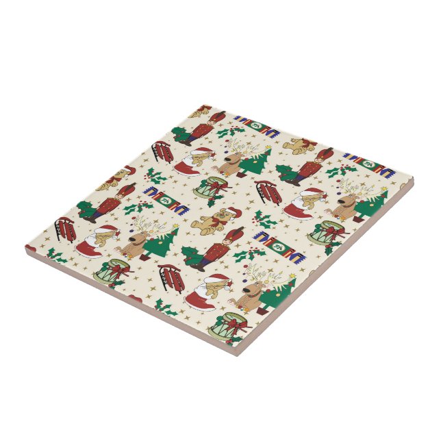 Christmas deer,bear,cat and Nutcracker Tile (Side)