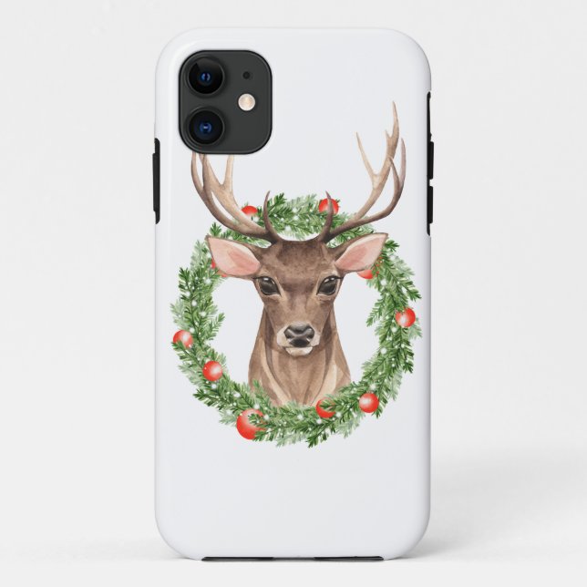 Christmas Deer Case-Mate iPhone Case (Back)