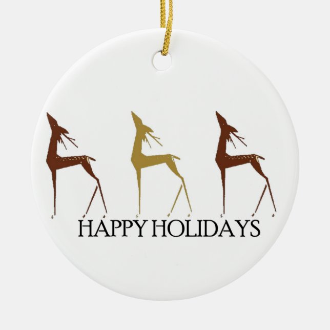Christmas Deer Christmas Ornament (Front)