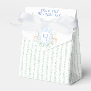 Christmas Deer Crest   Monogram Favor Box