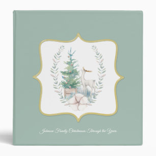 Christmas Deer Green Binder