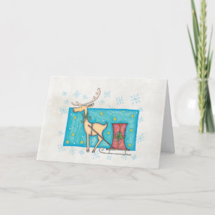 Christmas Deer Holiday Card