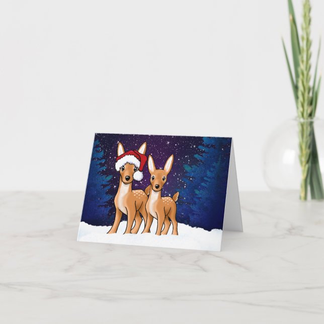 Christmas Deer  Holiday Card (Front)