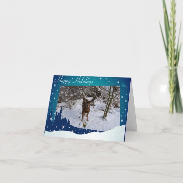 Christmas Deer Holiday Card (Front)