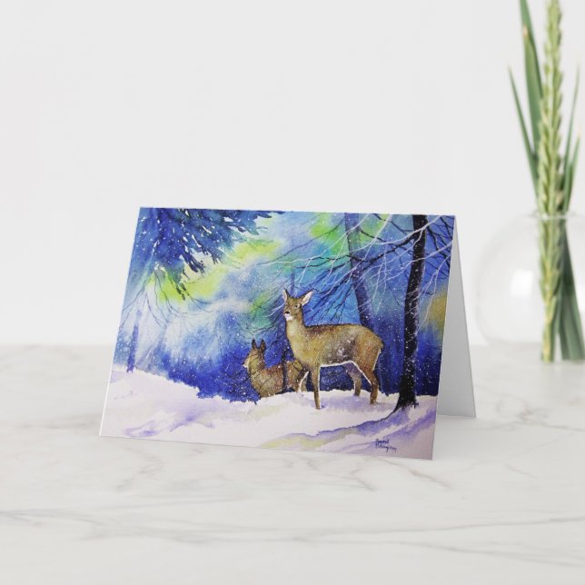 Christmas Deer Holiday Card (Front)