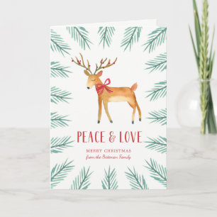 Christmas Deer Holiday Greeting Card