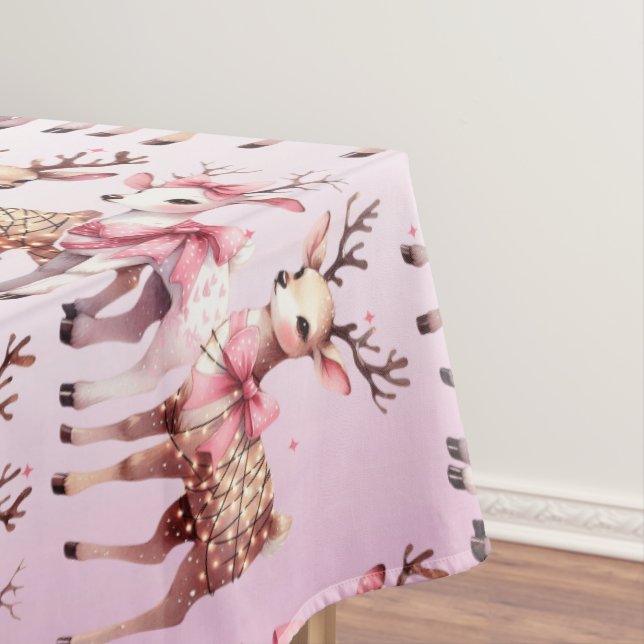 Christmas Deer Holiday Tablecloth (In Situ)