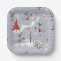 Christmas deer in the forest
