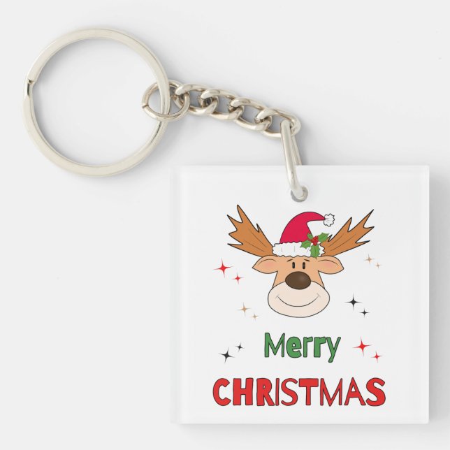 Christmas deer keychain (Front)