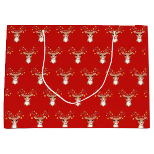 Christmas Deer Large Gift Bag