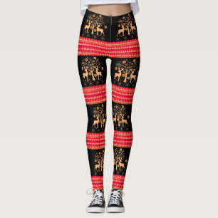 Christmas deer leggings