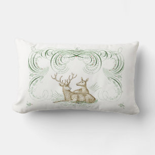Christmas Deer Lumbar Pillow