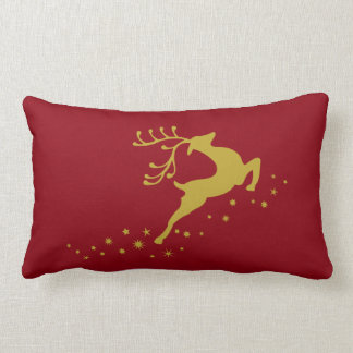 Christmas deer lumbar pillow
