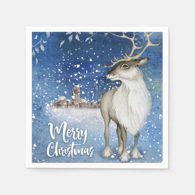 Christmas deer napkin (Front)