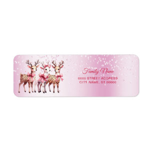 Christmas Deer Return Address