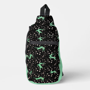 Christmas Deer Seamless Pattern Sling Bag
