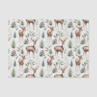 Christmas Deer Seamless Pattern Tissue Paper