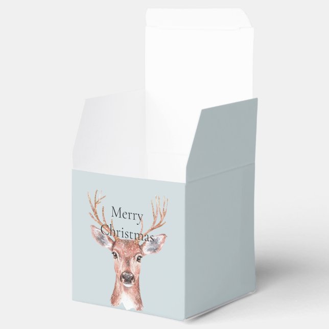 Christmas Deer Snow Favor Box (Opened)