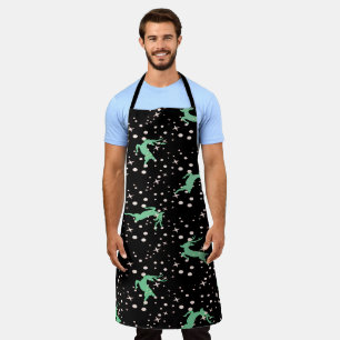 Christmas Deer Star Winter Pattern Apron