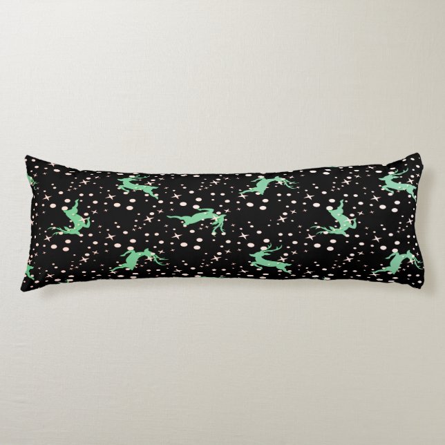 Christmas Deer Star Winter Pattern  Body Pillow (Front)