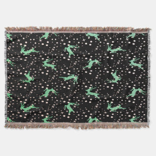 Christmas Deer Star Winter Pattern Throw Blanket