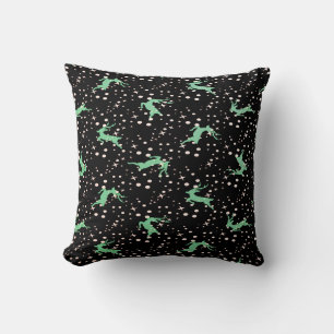 Christmas Deer Star Winter Pattern Throw Pillow