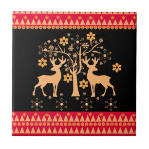 Christmas deer tile