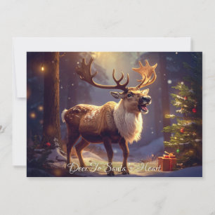 Christmas DEER TO SANTA'S HEART Holiday Card