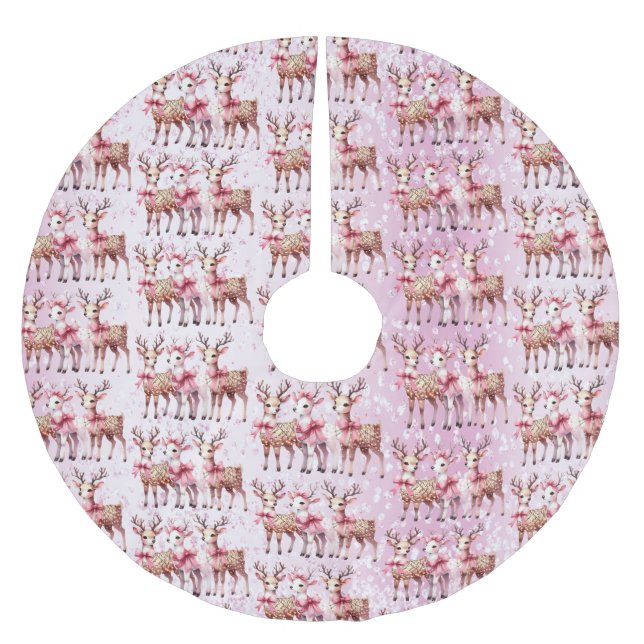 Christmas Deer Tree Skirt (Front)