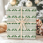 Christmas Deer Ugly Sweater Wrapping Paper<br><div class="desc">The Green Christmas Deer Ugly Sweater Wrapping Paper showcases a fun and festive deer pattern inspired by classic holiday sweaters. With a playful,  ugly sweater theme in vibrant green,  this wrapping paper adds a quirky,  lighthearted touch to your Christmas gifts,  perfect for anyone who loves holiday humour.</div>