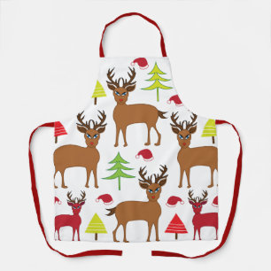 Christmas Deer Winter Christmas Apron