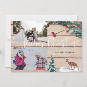 Christmas Deer Winter Multi Carte photo